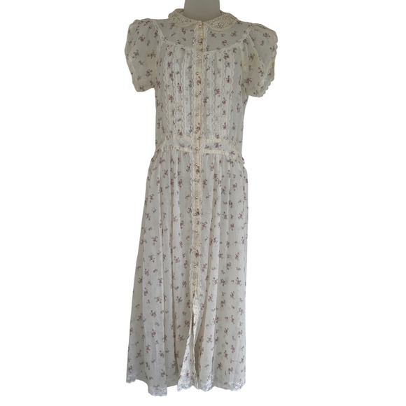Gunne Sax by Jessica San Francisco Dresses & Skirts - Gunne Sax Jessica McClintock Vintage 70's Dress Women 7 Floral Lace Prairie